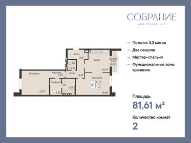 78,8 м², 2-комнатная квартира 31 508 000 ₽ - изображение 73