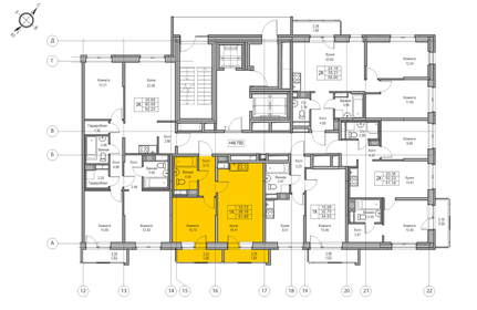 38,2 м², 1-комнатная квартира 7 418 412 ₽ - изображение 72