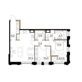 70 м², 2-комнатная квартира 12 600 000 ₽ - изображение 45