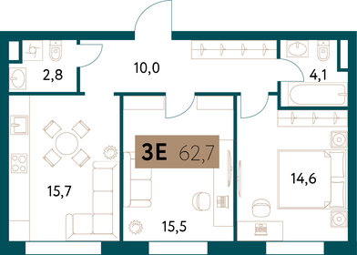 67 м², 3-комнатная квартира 19 000 000 ₽ - изображение 109