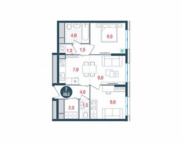 Квартира 71 м², 3-комнатная - изображение 1