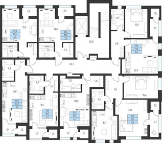 69,7 м², 2-комнатная квартира 18 099 500 ₽ - изображение 38
