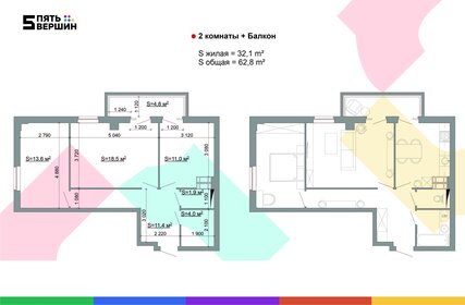 71,1 м², 2-комнатная квартира 9 700 000 ₽ - изображение 32