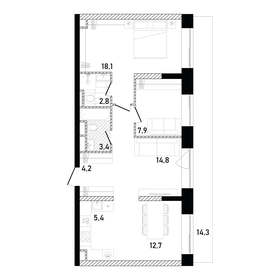 61 м², 2-комнатные апартаменты 51 900 000 ₽ - изображение 91
