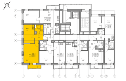 50,3 м², 1-комнатная квартира 9 427 358 ₽ - изображение 39