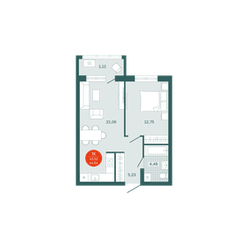 41 м², 1-комнатная квартира 8 200 000 ₽ - изображение 8