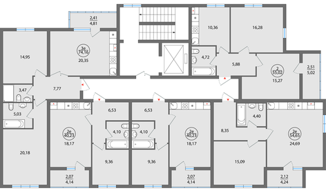 41,2 м², 2-комнатная квартира 2 750 000 ₽ - изображение 96