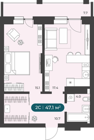 50,7 м², 2-комнатная квартира 4 149 000 ₽ - изображение 53