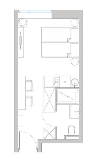 21,4 м², апартаменты-студия 6 108 640 ₽ - изображение 1