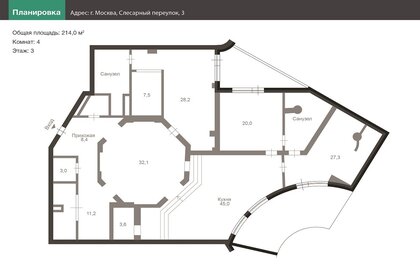 Квартира 216 м², 5-комнатная - изображение 2