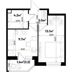 Квартира 31,6 м², 1-комнатная - изображение 1