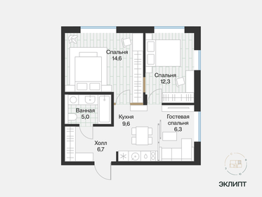 51,8 м², 2-комнатная квартира 7 670 000 ₽ - изображение 20