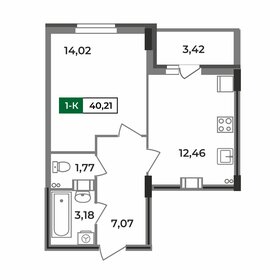 Квартира 40,2 м², 1-комнатная - изображение 1