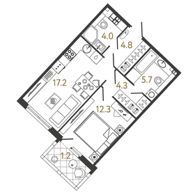 59,5 м², 1-комнатная квартира 24 910 000 ₽ - изображение 108