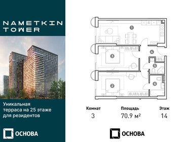 Квартира 70,9 м², 3-комнатные - изображение 1