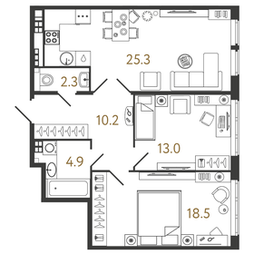 132 м², 2-комнатная квартира 23 600 000 ₽ - изображение 83