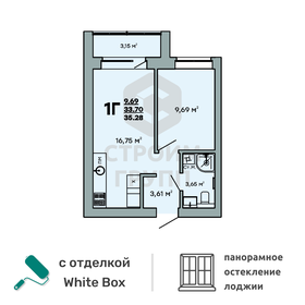 Квартира 35,3 м², 1-комнатная - изображение 1