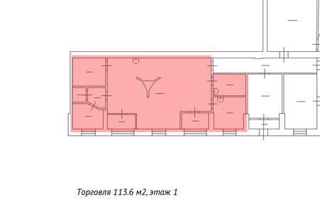 113,6 м², торговое помещение - изображение 5