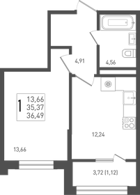 38,6 м², 1-комнатная квартира 4 350 000 ₽ - изображение 67