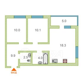 55,4 м², 2-комнатная квартира 8 800 000 ₽ - изображение 96