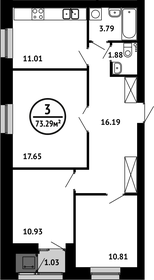 66,1 м², 3-комнатная квартира 6 613 000 ₽ - изображение 69