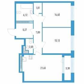 60,2 м², 2-комнатная квартира 13 500 000 ₽ - изображение 122