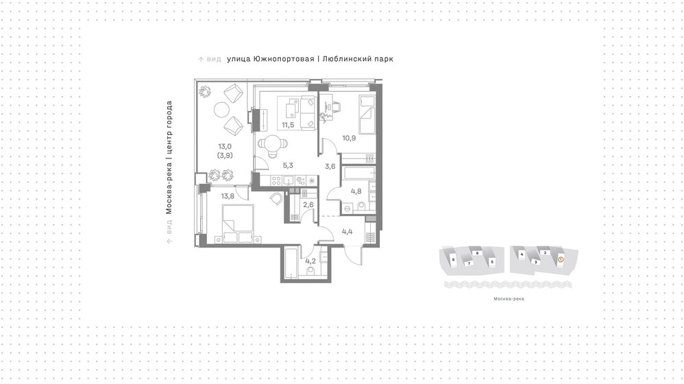 75 м², 3-комнатная квартира 38 000 000 ₽ - изображение 1