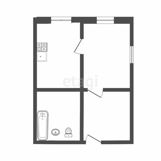 27,6 м², квартира-студия 4 990 000 ₽ - изображение 1