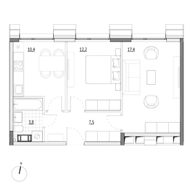 64,8 м², 3-комнатные апартаменты 12 765 600 ₽ - изображение 35