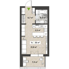 Квартира 39,5 м², 1-комнатная - изображение 1