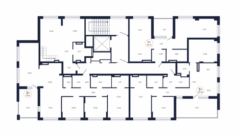 80,3 м², 3-комнатная квартира 24 310 000 ₽ - изображение 44