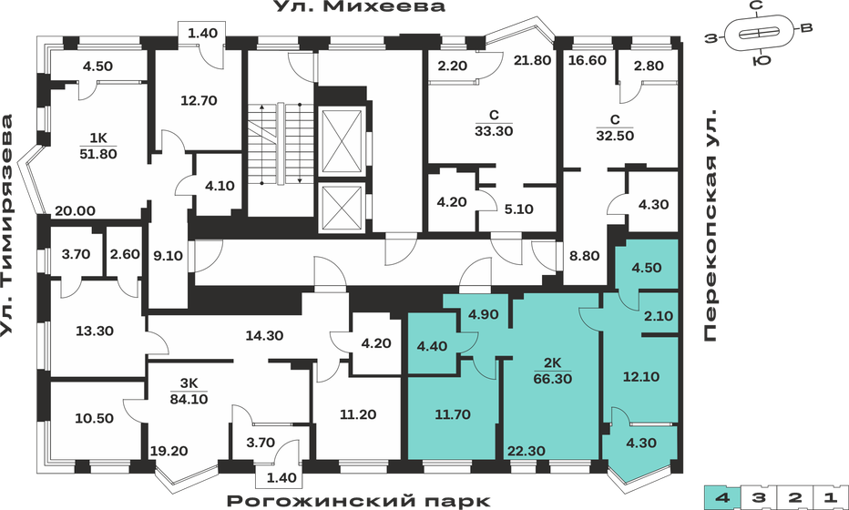 67,6 м², 2-комнатная квартира 10 596 300 ₽ - изображение 19