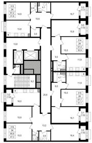 57,7 м², 2-комнатная квартира 19 618 000 ₽ - изображение 16