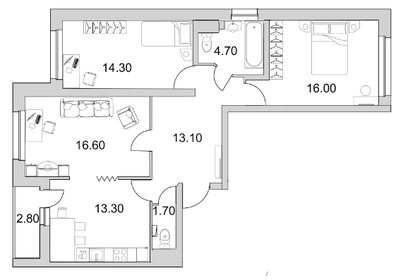 82 м², 3-комнатная квартира 15 980 000 ₽ - изображение 87