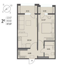 50 м², 1-комнатная квартира 7 300 000 ₽ - изображение 111