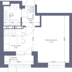 Квартира 33 м², студия - изображение 2