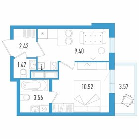 32,7 м², 1-комнатная квартира 5 900 000 ₽ - изображение 68