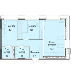 56,6 м², 2-комнатная квартира 8 580 000 ₽ - изображение 18