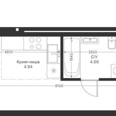Квартира 31,3 м², студия - изображение 2