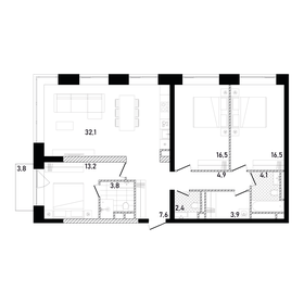 117 м², 5-комнатная квартира 61 000 000 ₽ - изображение 107