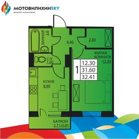 Квартира 31,6 м², 1-комнатная - изображение 1