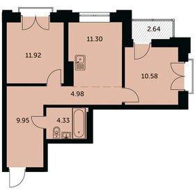 Квартира 54,2 м², 2-комнатная - изображение 1