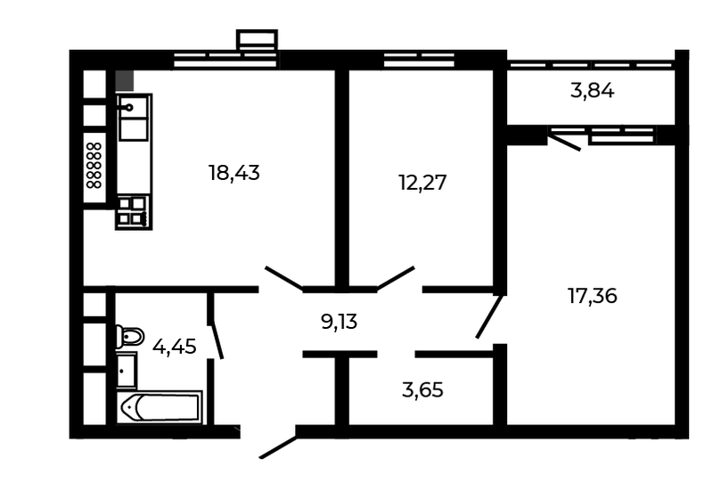 67,2 м², 2-комнатная квартира 9 718 175 ₽ - изображение 1
