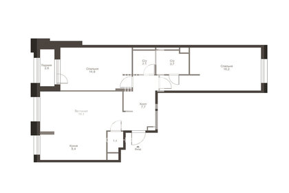 Квартира 72,2 м², 3-комнатная - изображение 2