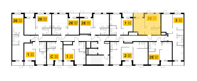 37,7 м², 2-комнатная квартира 7 939 416 ₽ - изображение 20