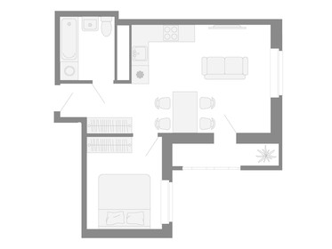 42,7 м², 2-комнатная квартира 3 600 000 ₽ - изображение 143