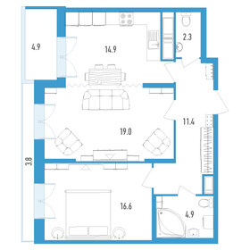 90,5 м², 3-комнатная квартира 16 930 000 ₽ - изображение 66