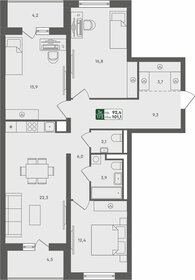 101,1 м², 3-комнатная квартира 9 950 000 ₽ - изображение 10