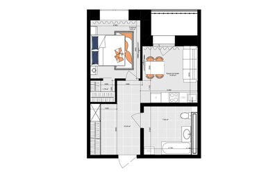 43,5 м², 1-комнатная квартира 9 318 600 ₽ - изображение 20