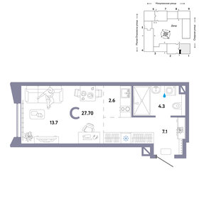 32,4 м², 1-комнатная квартира 11 490 000 ₽ - изображение 86